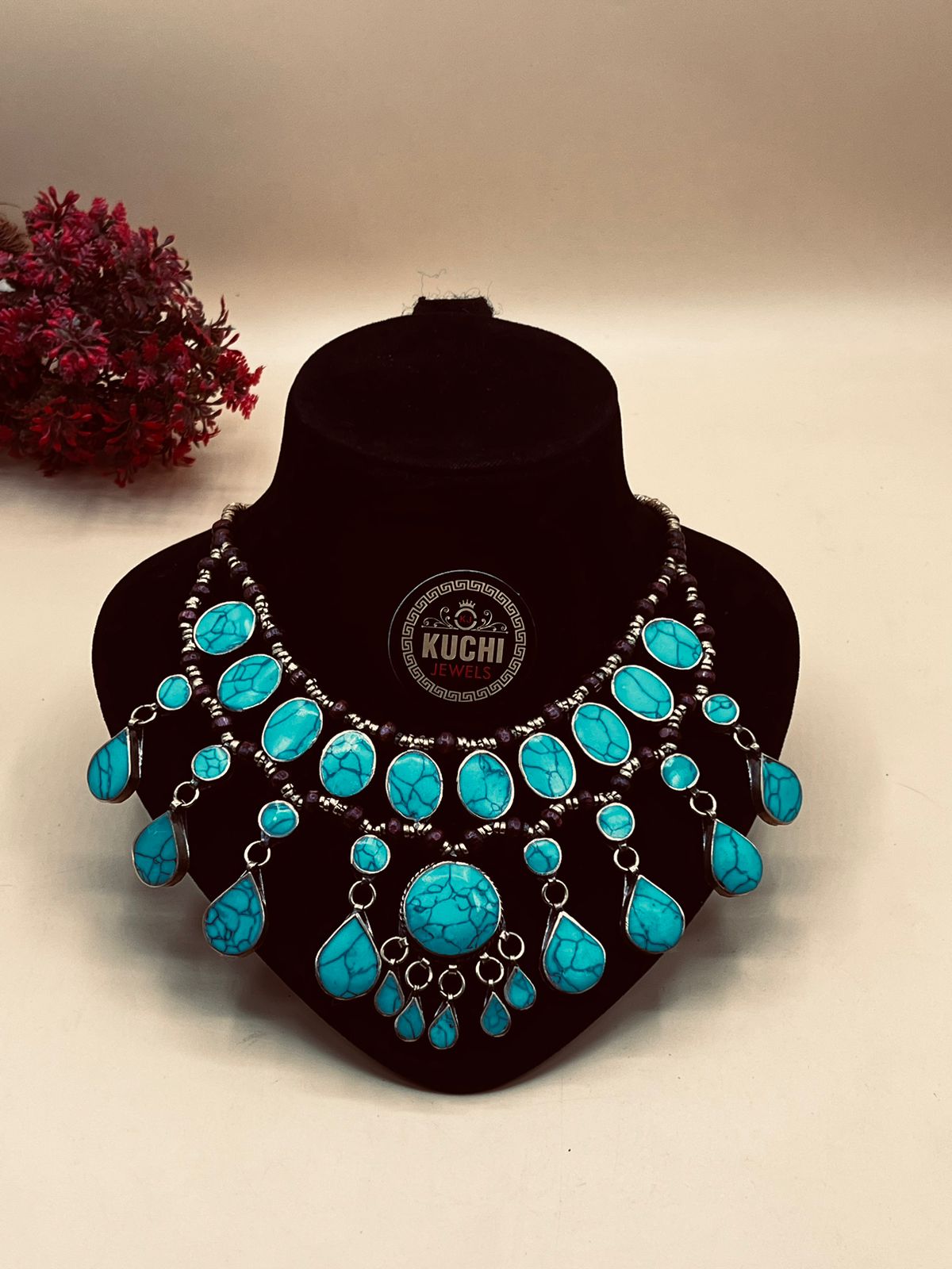 Traditional Synthetic Stone Necklace