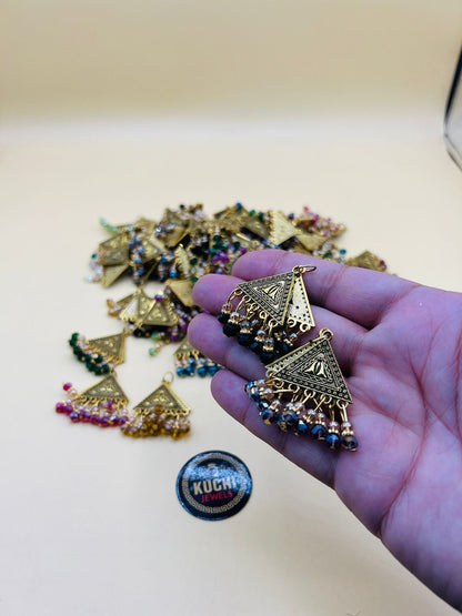 Triangle Metal Button Multi Color For Women Dresses 6 Pcs