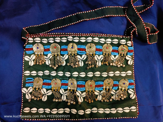 Tribal Handmade Shell And Metal Bag