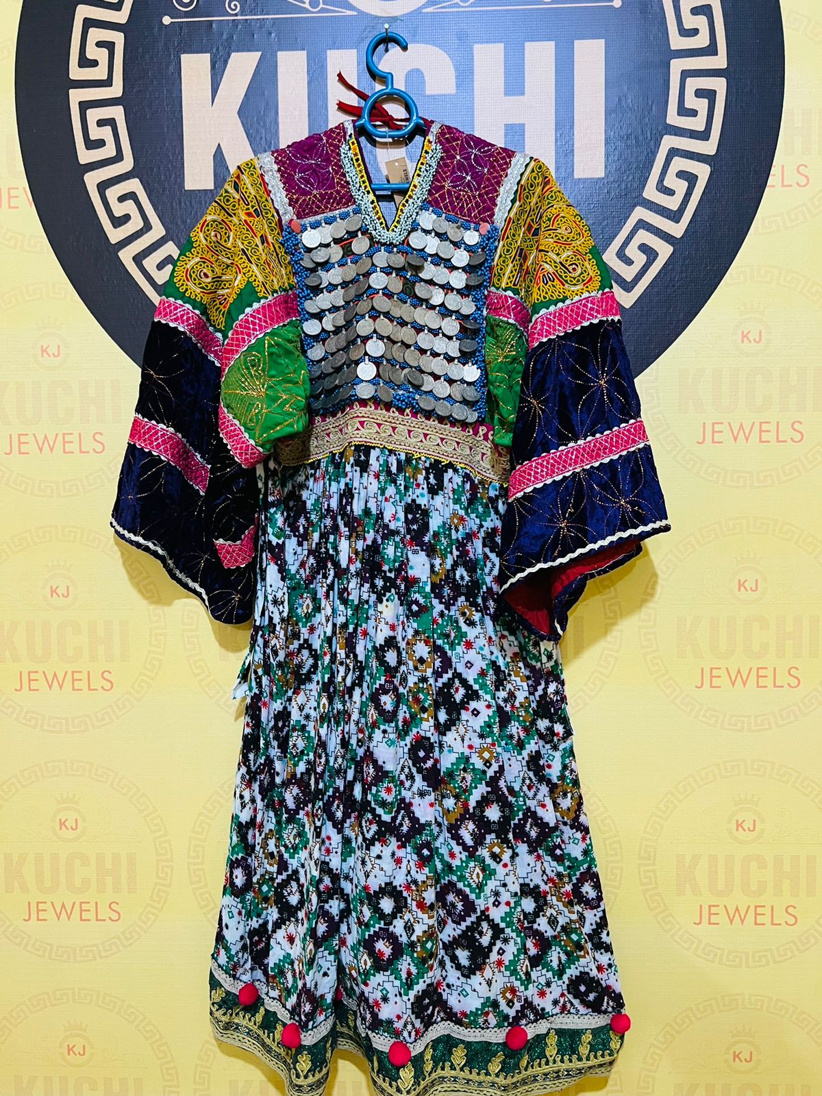 Vintage Afghan Shirt With Linen Fabric Stuff