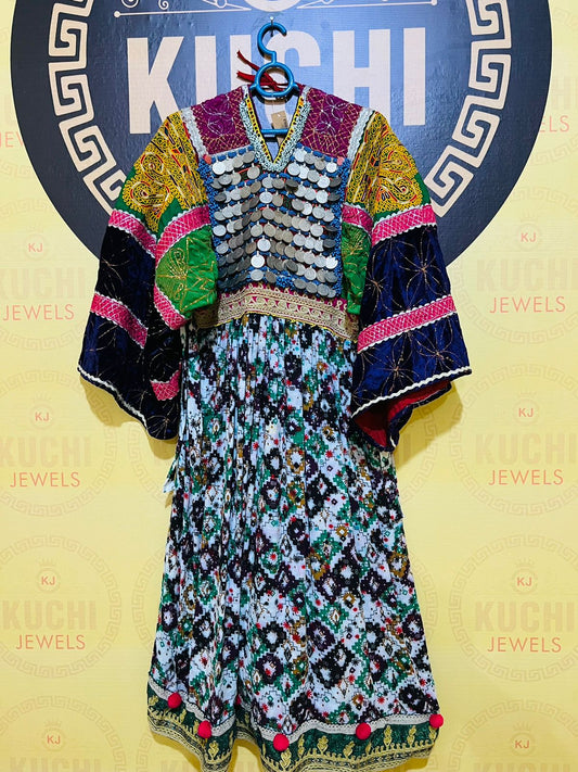 Vintage Afghan Shirt With Linen Fabric Stuff