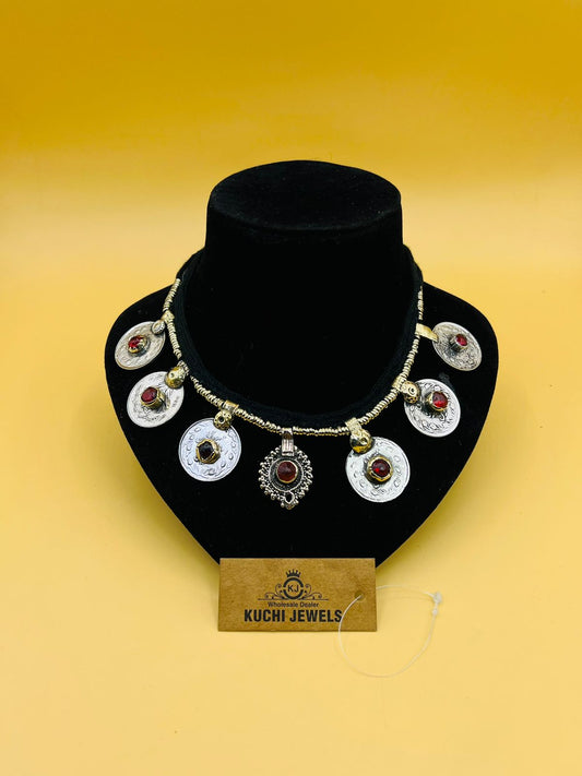 Vintage Crystal Coins Choker