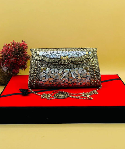 Vintage Style Indian Golden Bag