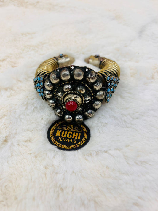 Vintage Turquoise Beads Turkmen Bracelet