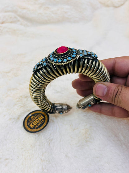 Vintage Turquoise Beads Turkmen Bracelet