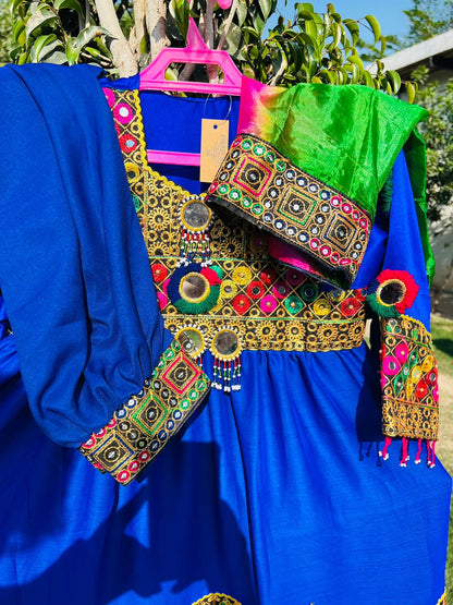 Kid's Cultural Afghan Embroidered Dress