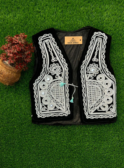 Afghani Charma Velvet Kids Vest