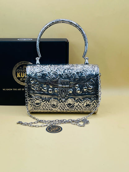 Metal Flower Style Indian Bag