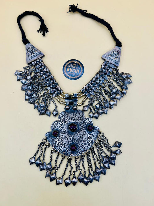 Antique Handmade Turkman Pendant Necklace