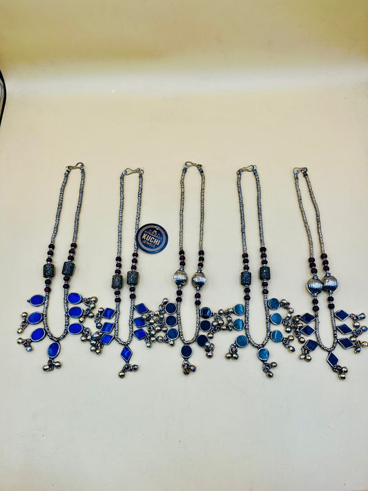 Metal Bells Multi Stone Necklace