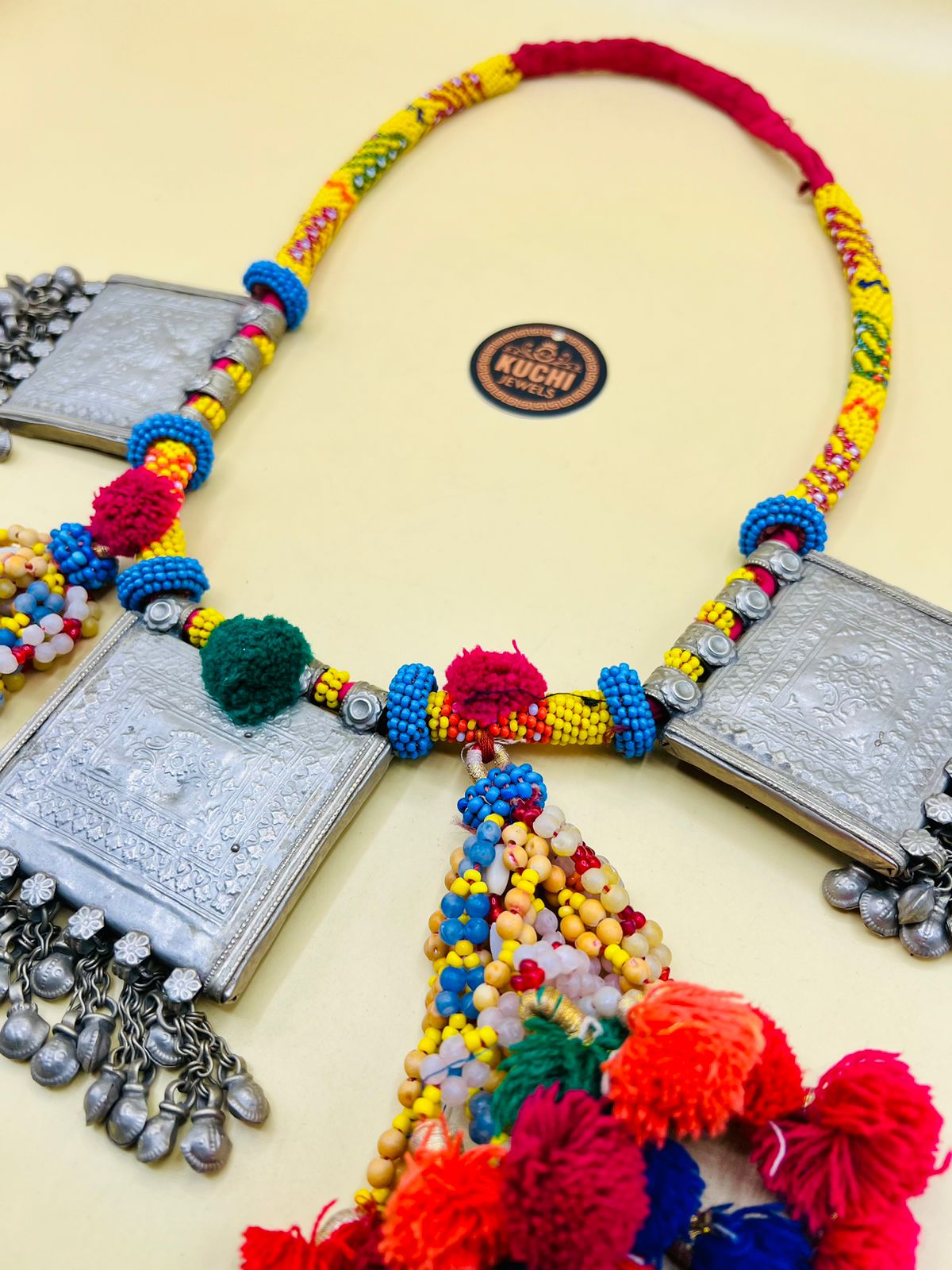 Vintae Pendant Multi Color Afghani Necklace