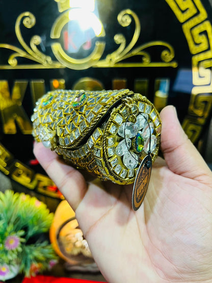 Small Dholki Kundan Bag Best Price-4