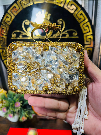 Turkish Designer Bag Both Side Work- Red/White Box