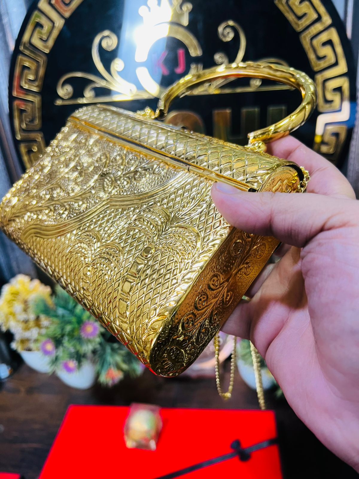 Double Tune Gold/Silver Metal Bag