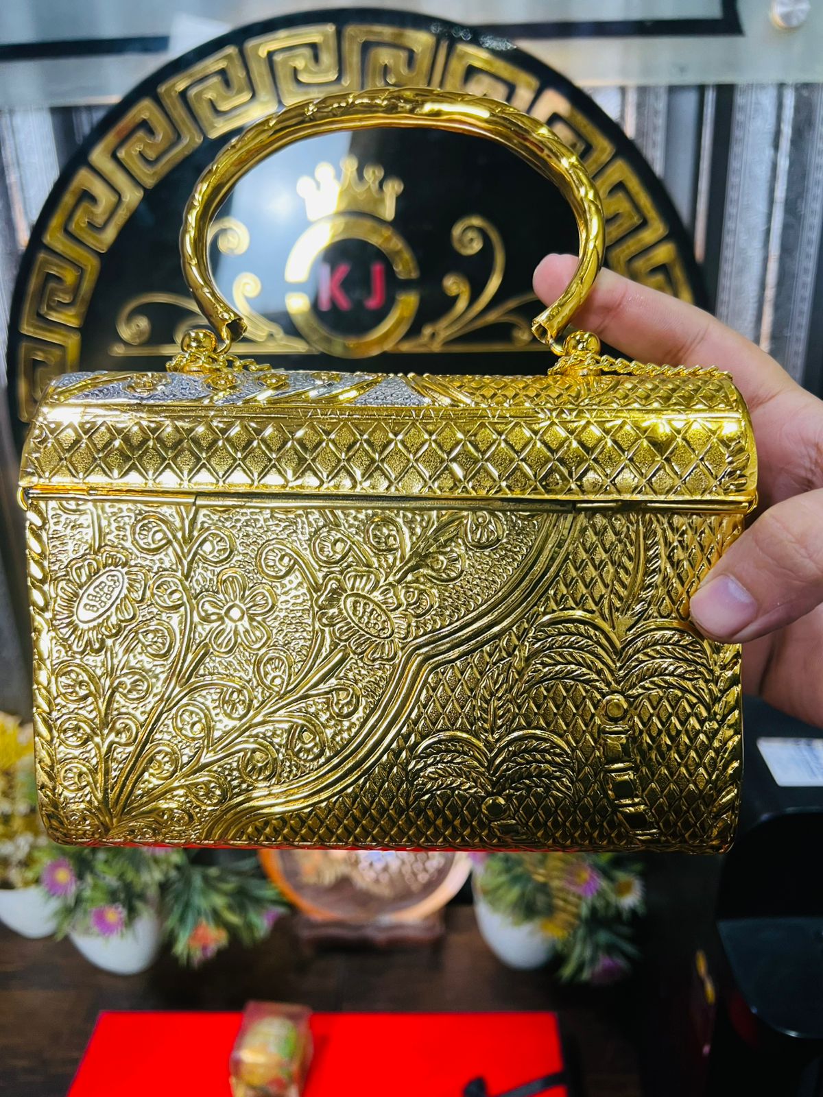 Double Tune Gold/Silver Metal Bag
