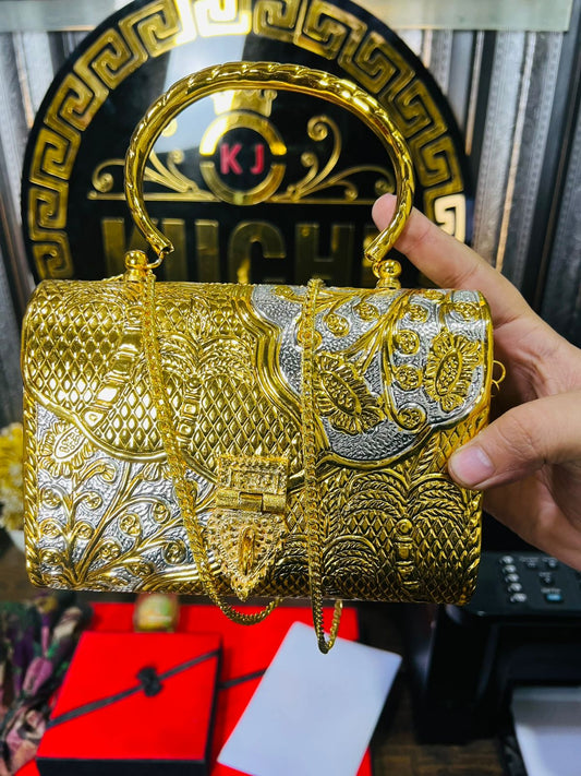 Double Tune Gold/Silver Metal Bag