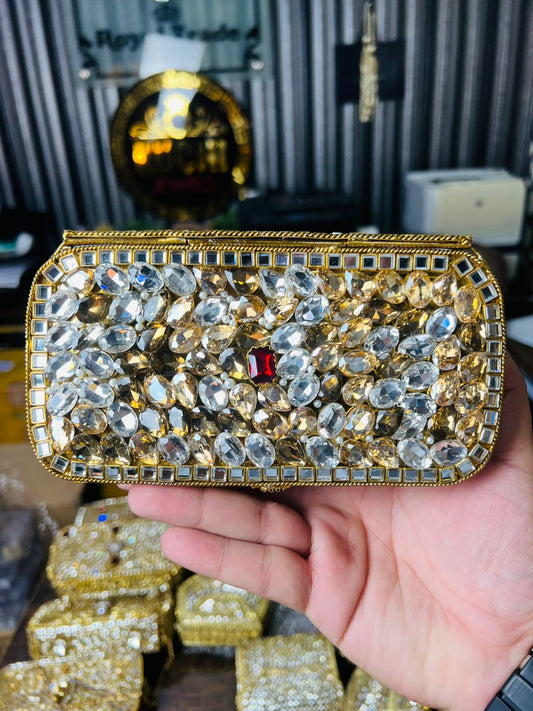 Hand Carry Kundan Work Clutch For Wedding 9-Hani