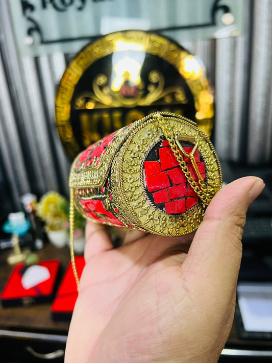 Small Cyilender Shape Bag -Red