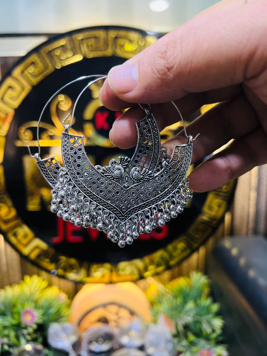 Pan Pat Oxidized Light Weight Earrings