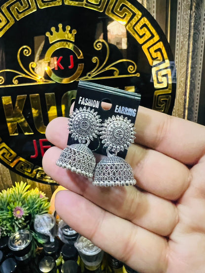 Small Jumki Oxidized Earrings