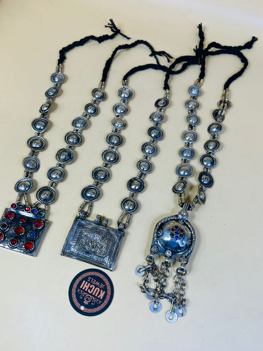 Afghani Pednant With Turkman Button Made Necklace (One Piece)