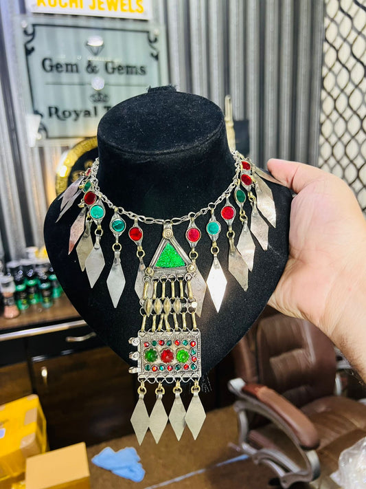 Boho Gypsy Style Necklace With Multi Pendant (One Piece)