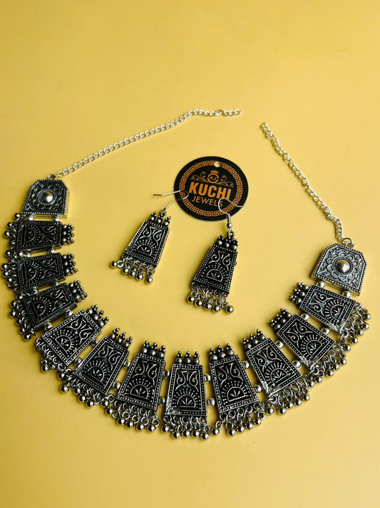 Oxidized  Antique Shade Choker Set