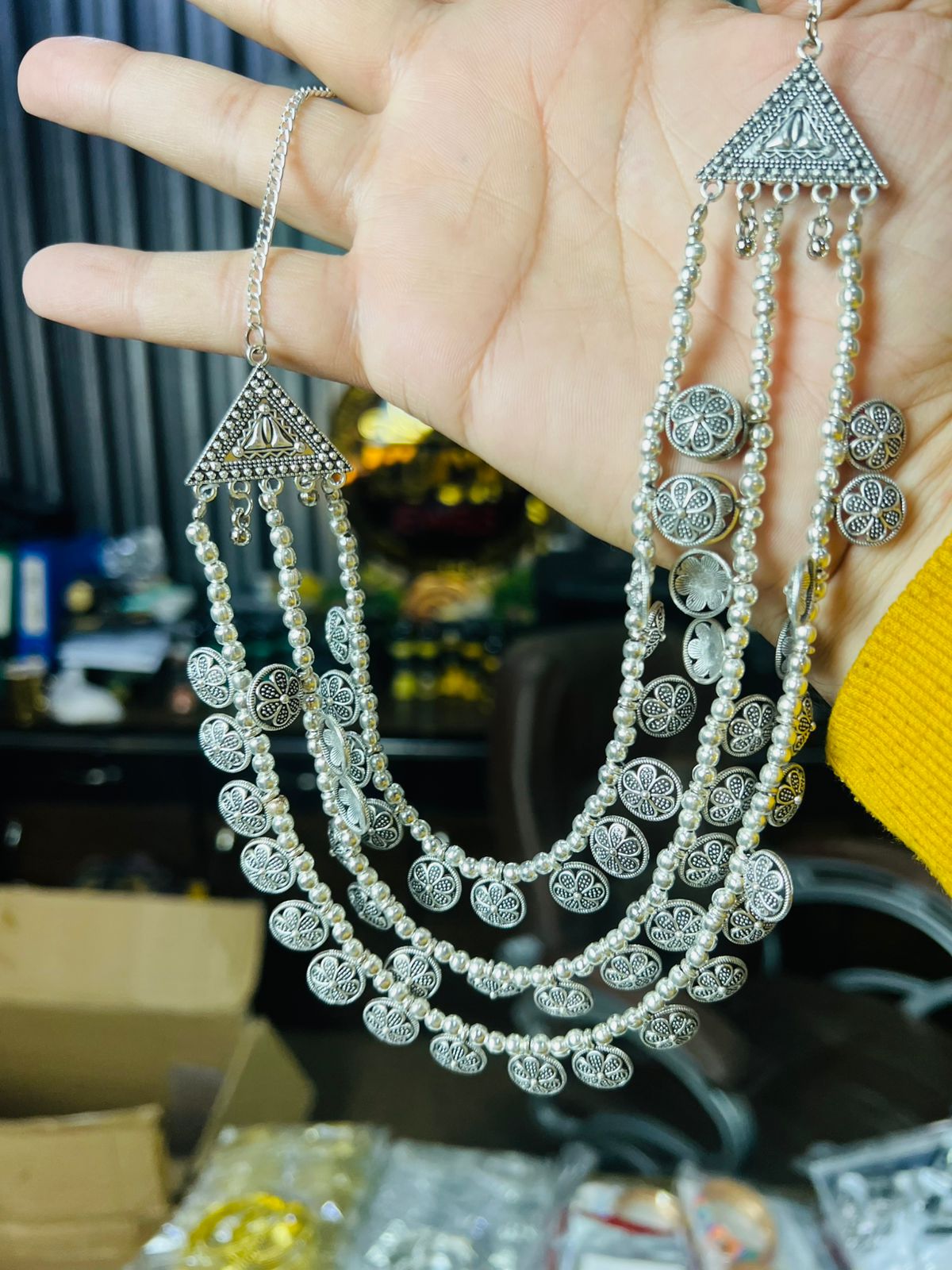 Indian Oxidized 3 Layer Mala