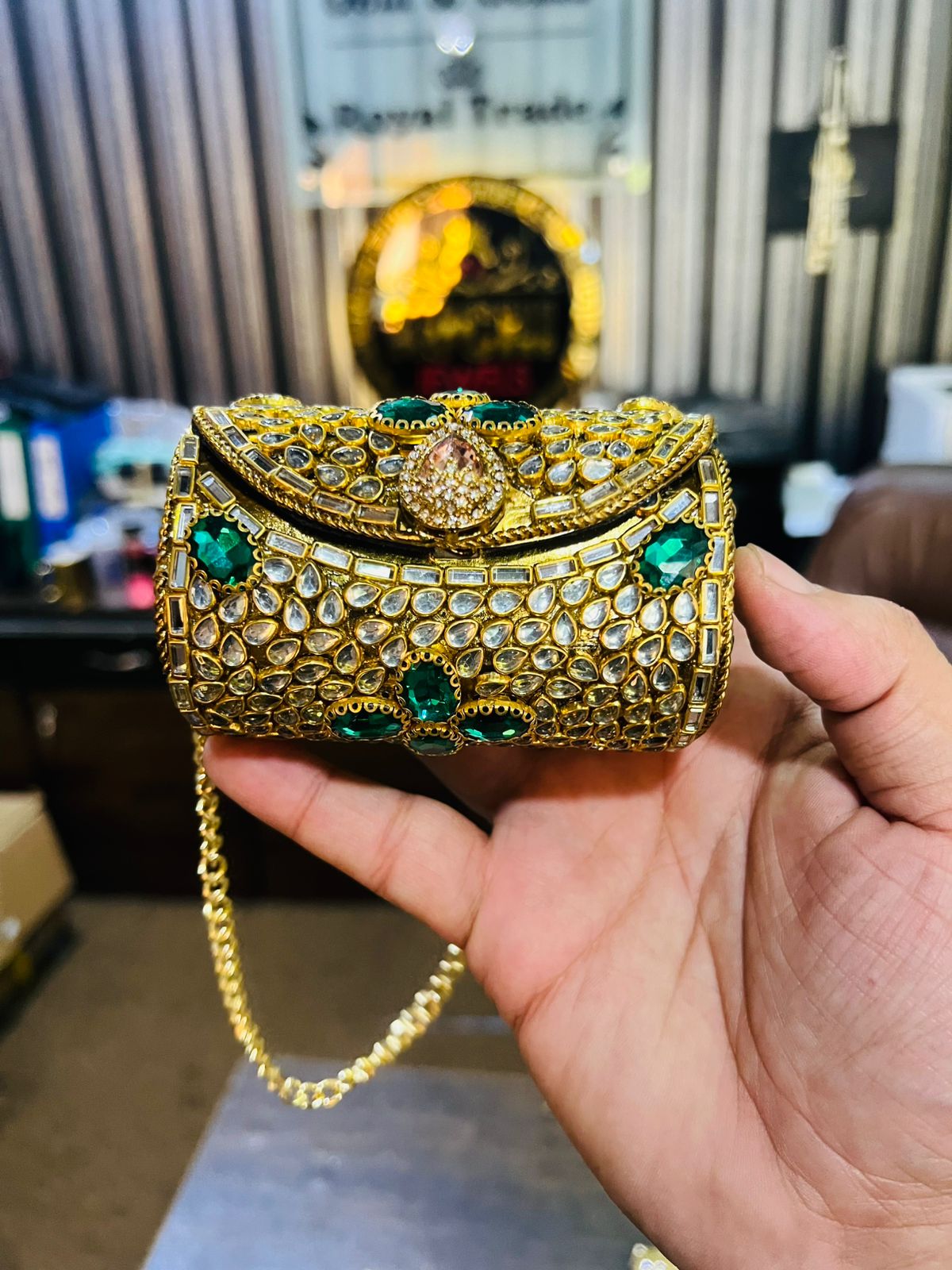 Mini Kundan Metal Bag Best Price KK-01