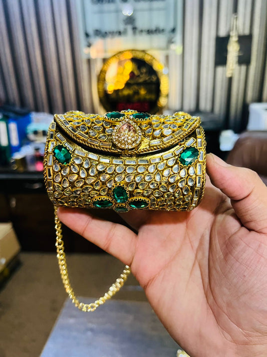 Mini Kundan Metal Bag Best Price KK-01