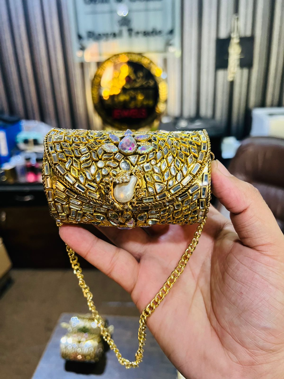 Mini Kundan Metal Bag Best Price KK-05