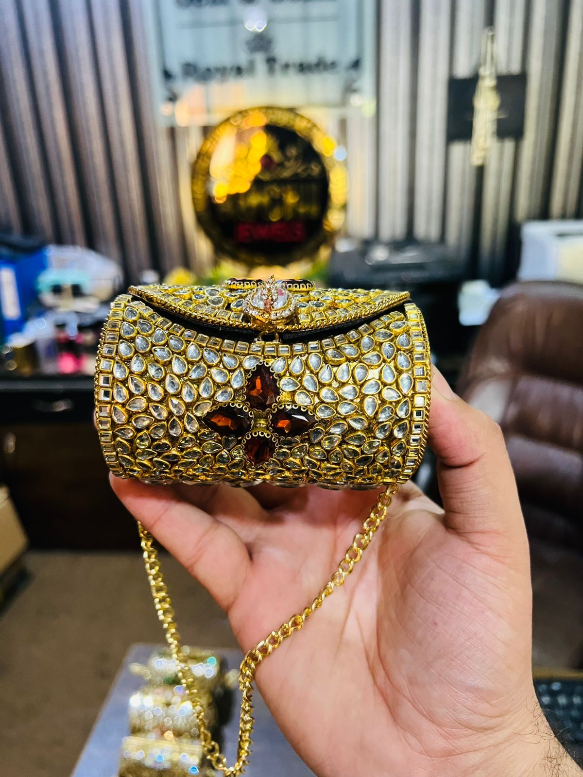 Mini Kundan Metal Bag Best Price KK-03