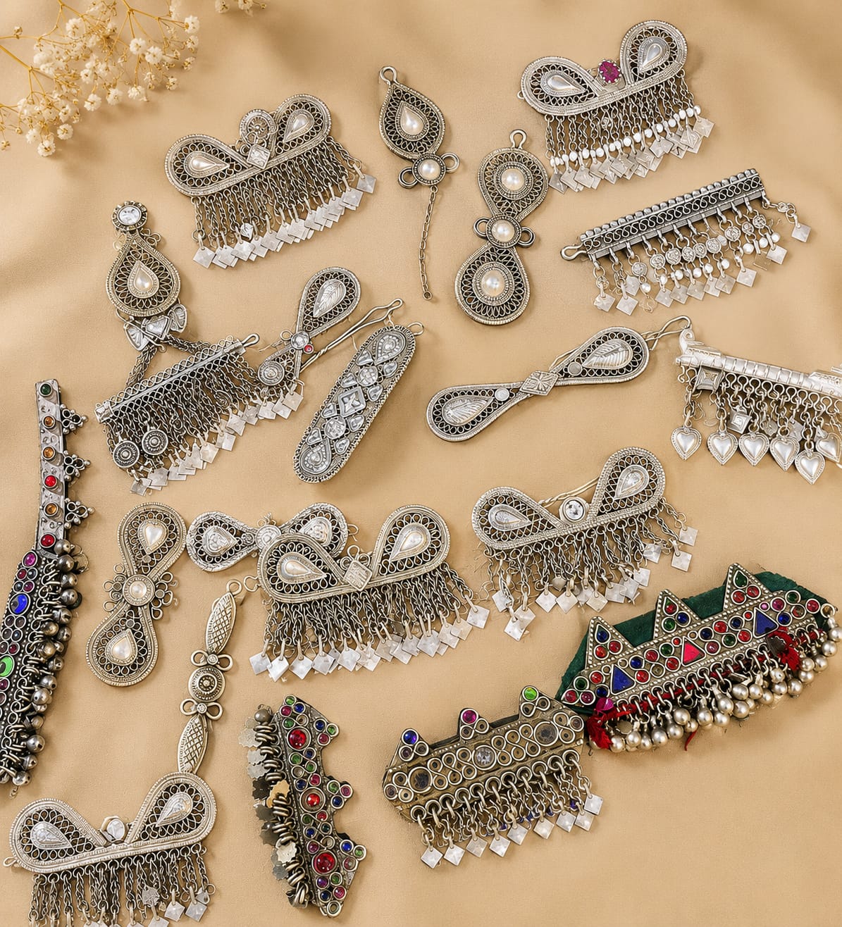 Vintage/Old Mix Design Hair Catcher (Pack of 3)