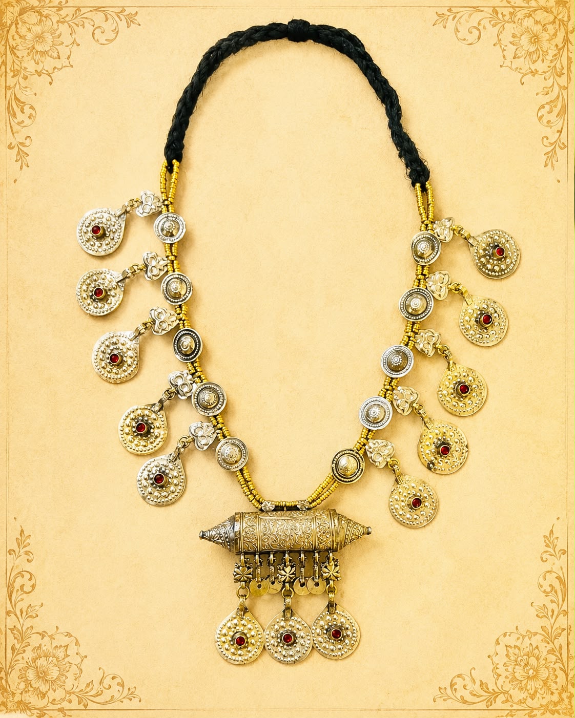 Turkman Round Button Necklace