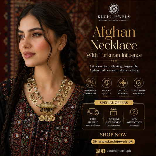 Turkman Round Button Necklace