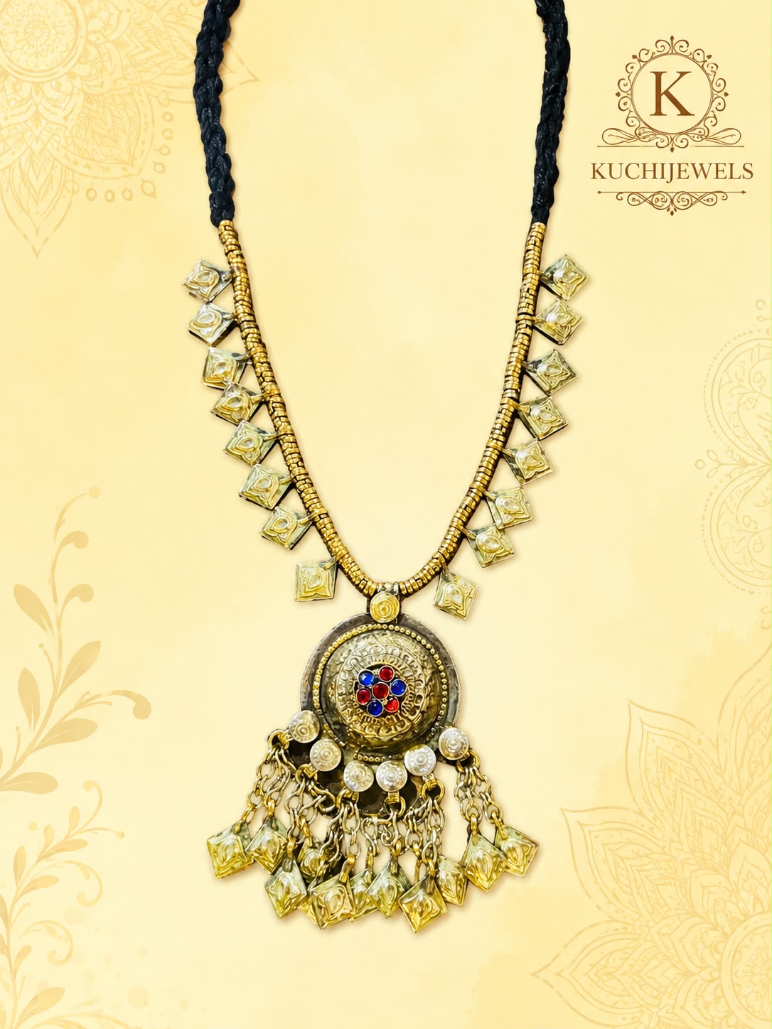 Afghan Royal Heritage Dangle Necklace