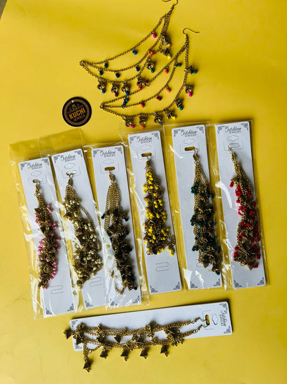 Multi Stone Earrings Sahary