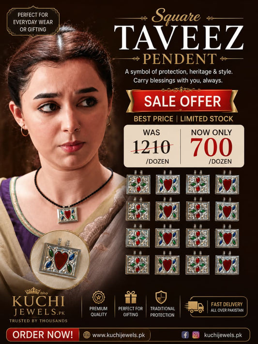 Small Afghani Random Design Taveez Pendants (Per Dozen)