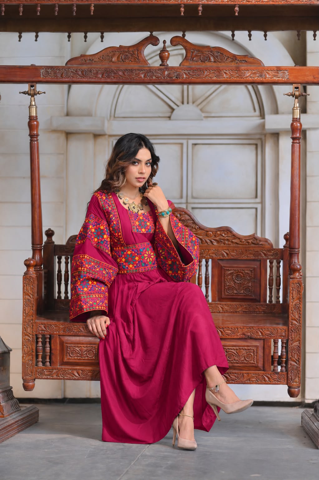 Liene Stitched Afghan Embroidered Shirt