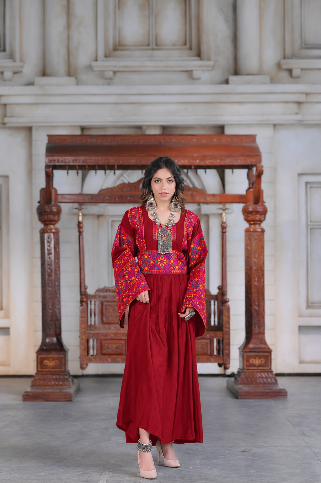 Liene Stitched Afghan Embroidered Shirt