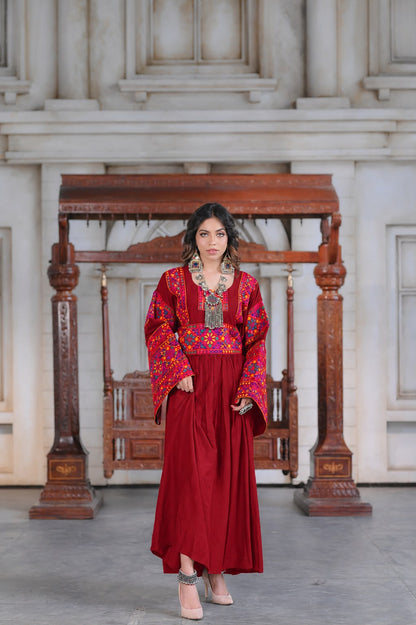 Liene Stitched Afghan Embroidered Shirt
