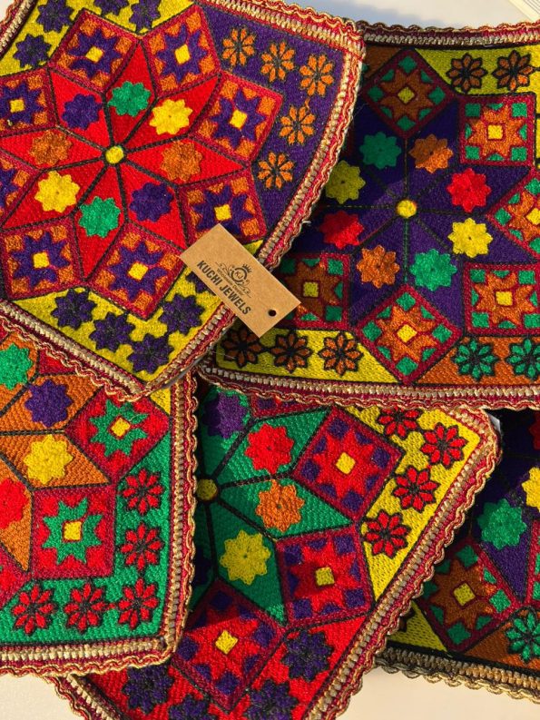 Traditional Embroidery Designs Square Patches for Dresses And Decoration