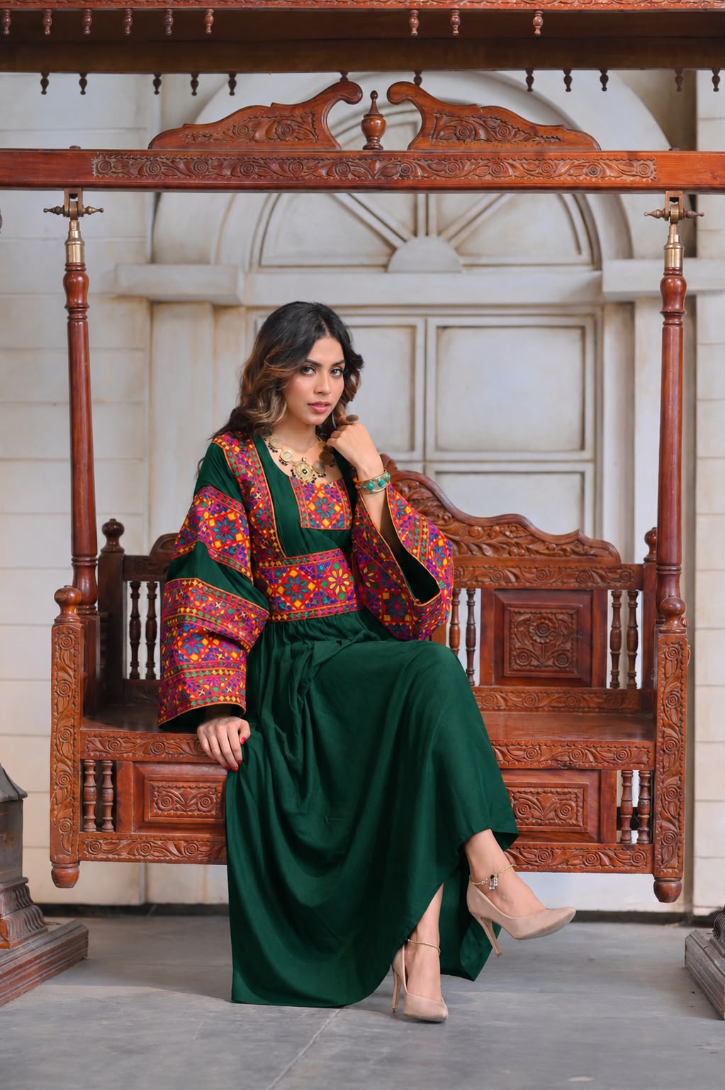 Liene Stitched Afghan Embroidered Shirt
