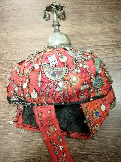 Vintage Turkmani Cap with Old Accessories