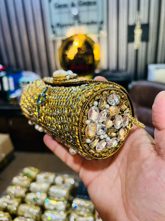 Larger Cylinder Kundan Bag KK-K9
