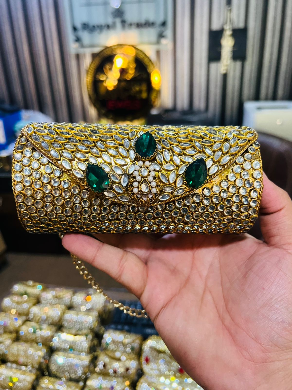 Larger Cylinder Kundan Bag KK-K5
