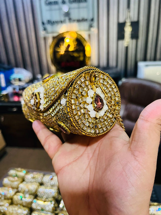 Larger Cylinder Kundan Bag KK-K1