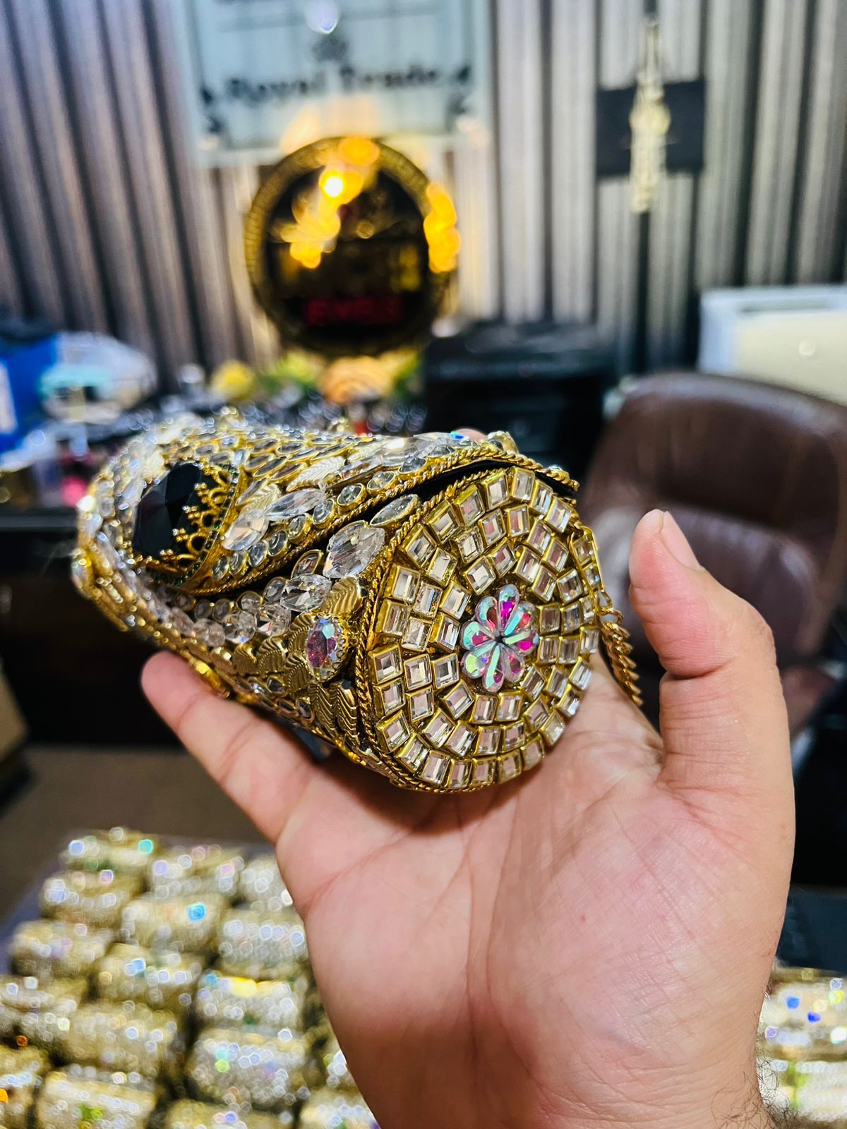 Larger Cylinder Kundan Bag KK-K6